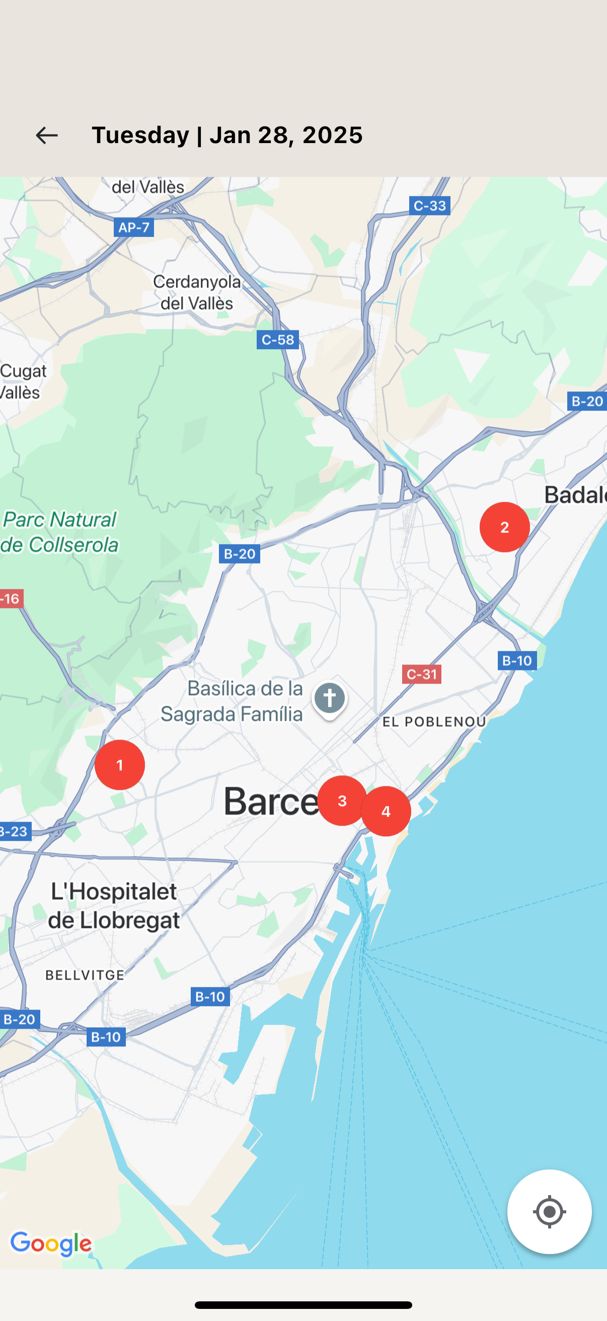 GoTripper mapped out journey